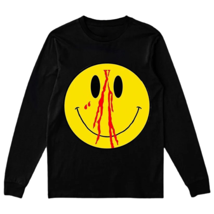 Vlone Blood Smiley Face Black Sweatshirt