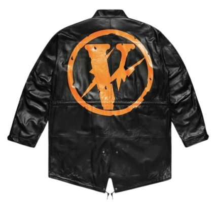 Vlone Fragment Leather Jacket