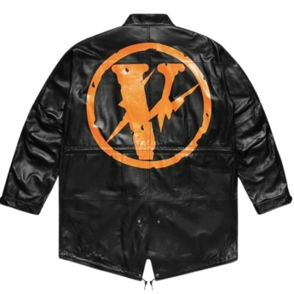 Vlone Fragment Leather Jacket