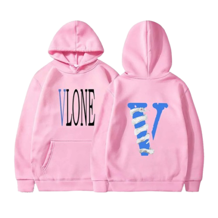 pink vlone hoodie