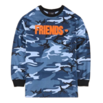 Vlone Og Vlone Friends Blue Camo Long Sleeve Shirt