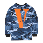 Vlone Og Vlone Friends Blue Camo Long Sleeve Shirt